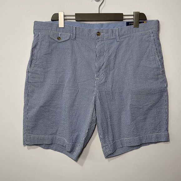 Ralph Lauren Men's blue striped relaxed fit nautical fisherman shorts in size 38 - Picture 2 of 8